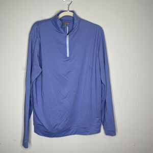Peter Millar Pullover Mens Medium Quarter Zip Performance Golf Stretch Blue